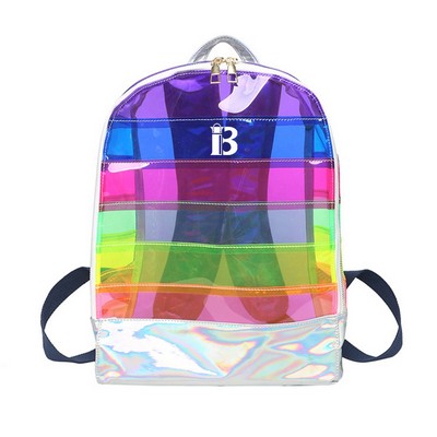 Transparent Colorful PVC Backpack