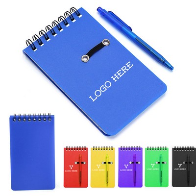 Compact Spiral Jotter with Pen
