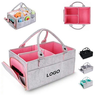 Felt Baby Diaper Organizer Hand-Held Mommy Bag