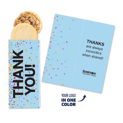 One Color Foil-Stamped Stock Gratitude Sweeter Cards with Homestyle Cookie Duo