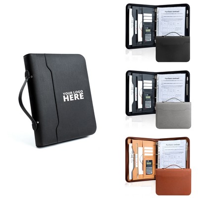 Business A4 Padfolio Portfolio Handheld Zip Bag