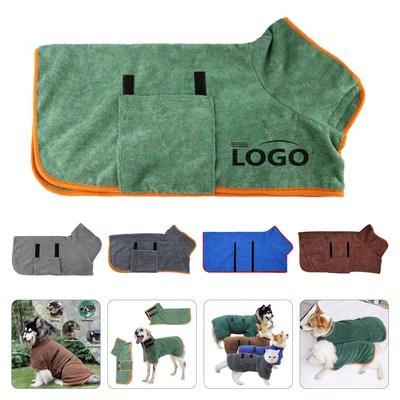 Pet Bathrobe For Dogs Full Body Wrap After Bath