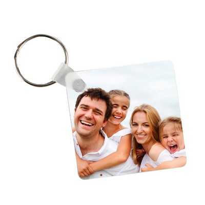 Wooden Square Printed Keychain (1.8" x 1.8") – Single-Sided Full Color