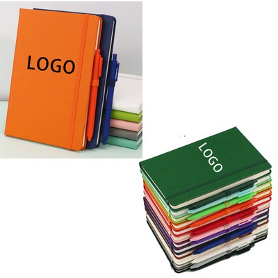 A5 Hard Cover Journal Notebook & Pen Set