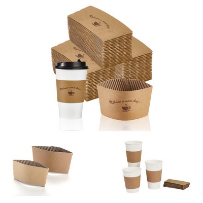 Kraft Paper Coffee Cup Sleeves