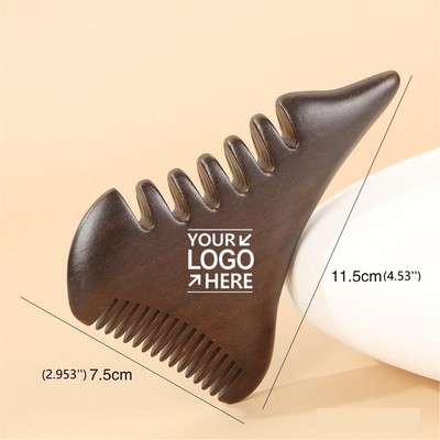 Sandalwood & Horn Five-Tooth Massage Comb