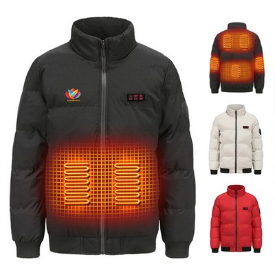 USB Heated Hooded Jacket - 7 Heating Zones