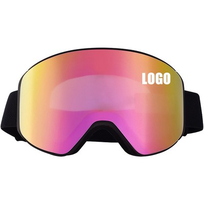 Dual-layer Anti-fog Magnetic Ski Goggles