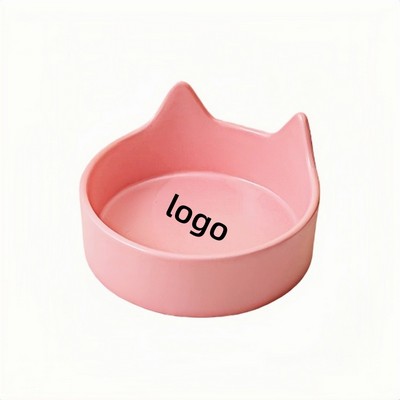 Black Ceramic Pet Bowl for Cats and Dogs with Anti Tip Weighted Base