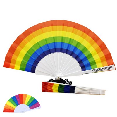 Rainbow Pride LGBTQ+ Folding Handheld Fan