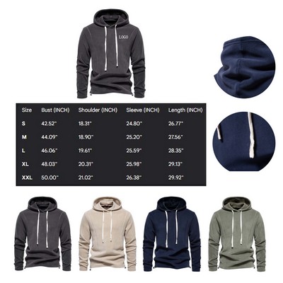 Relaxed Fit Men's Half Zip Hoodie