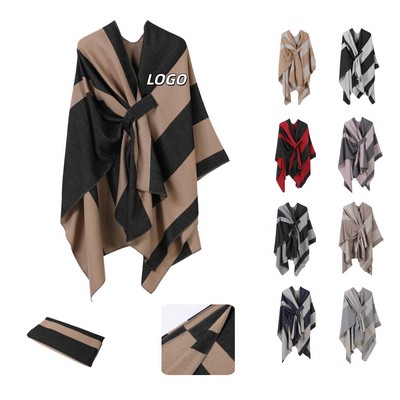 Simple Multi-functional Warm Shawl Outwear