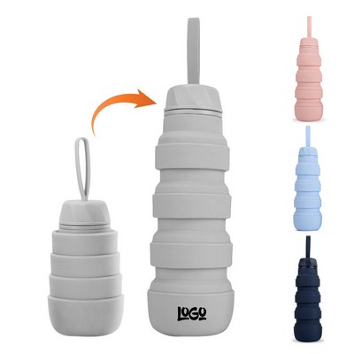 18Oz Silicone Collapsible Water Bottle