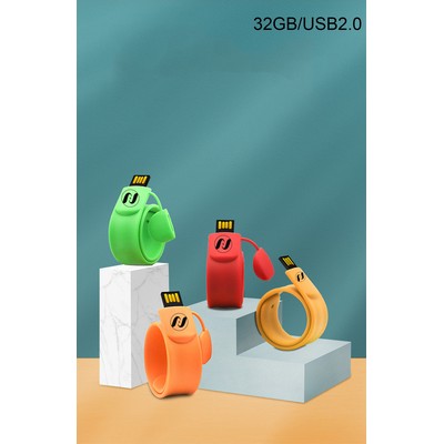 Slap Bracelet Silicone Wristband USB Flash Drive Bracelet 32 GB