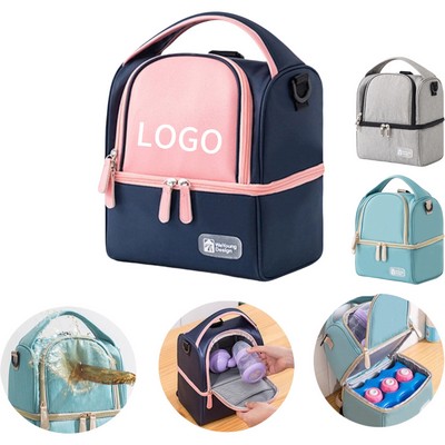 Double-Layer Breast Milk Cooler Bag