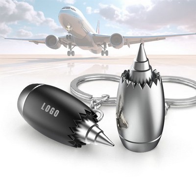 Metal Aeroplane Engines Shaped Key Chain