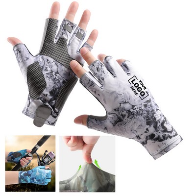 Fingerless Sun Protection Fishing Gloves Cycling Gloves