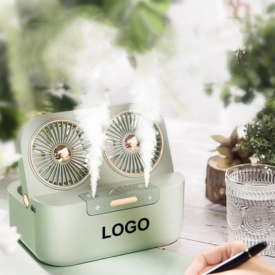 Two-in-One Silent Spray Cooling Small Fan