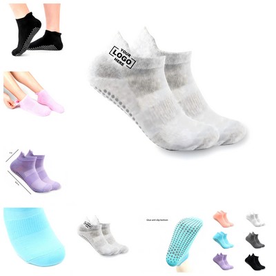 Women'S Short Socks With Adhesive Anti Slip Sports Leisure Floor Sock