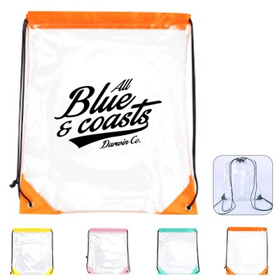 Clear PVC Drawstring Backpack