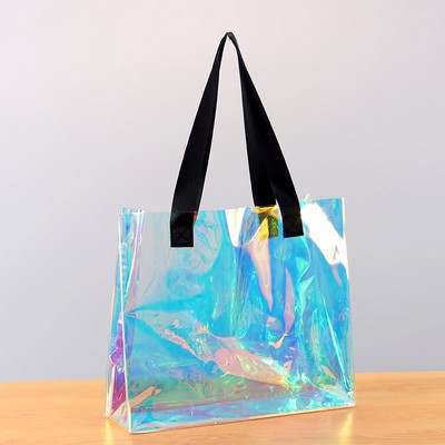 PVC Transparent Holographic Gift Tote Bag