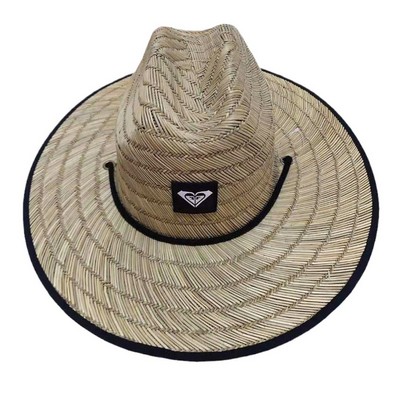 23.3" L Outdoor Straw Hat with Various Patch