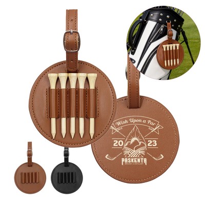 Leather Golf Tees Holder