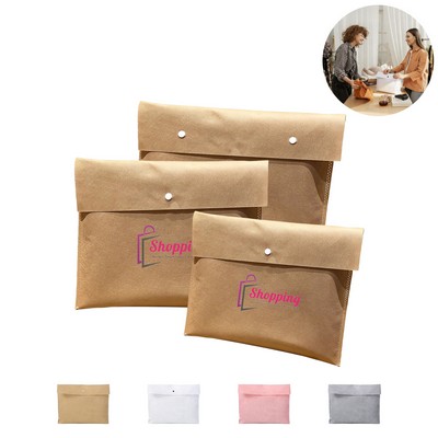 Custom Snap-Button Non-woven Packaging Bag for Clothing