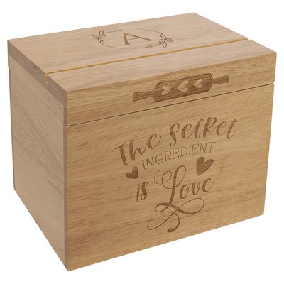 4X6 Recipe Card Wood Box