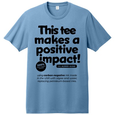 Algae Carbon-Negative Ink Recycled Cotton Tee