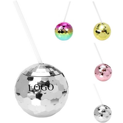 20oz Disco Ball Cup With Straw