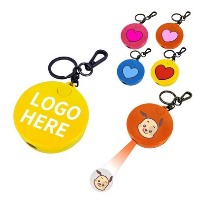 Rounded LED Projector Keychain