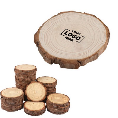 Unfinished Round Pine Wood Slices for Crafts, 4'' Tree Rings