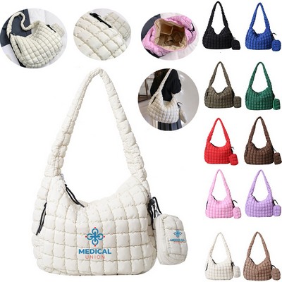 Puffer Tote with Pouch
