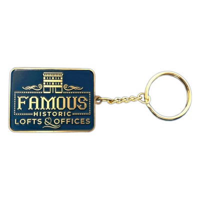 Die Struck Metal Keychains (1 3/4")