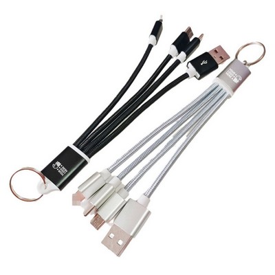 Custom Logo 3in1 Short USB Fast Charging Cable Pro