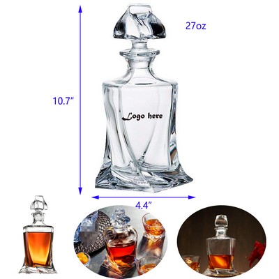 27oz Glass Whiskey Decanter