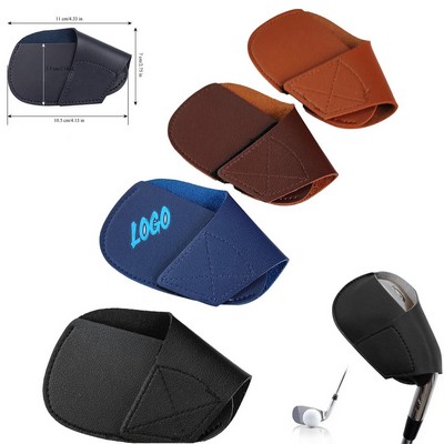 Leather Golf Iron Head Cover