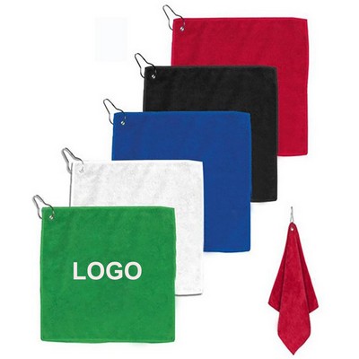 12"x12" Sublimated Golf Towel w/Grommet - 200GSM - Sublimation
