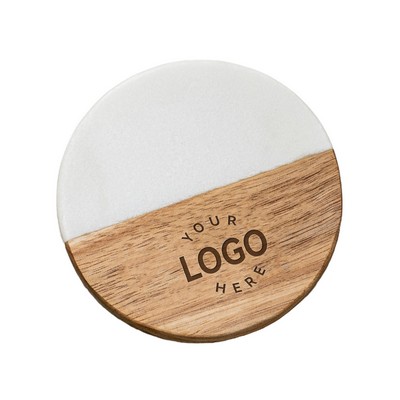 Marble And Wood Coaster