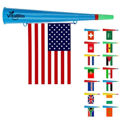 2026 World Cup Fan Cheer Horn With Detachable Flag