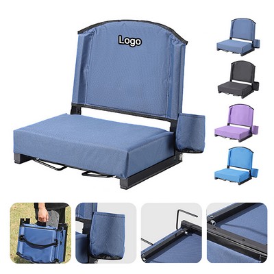 Heavy Duty Portable Stadium Seat With 3.15" Thick Cushion