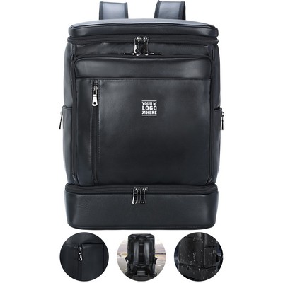 Classic Leather Travel Backpack