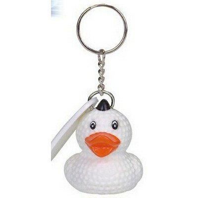Rubber Golf Ball Duck Key Chain