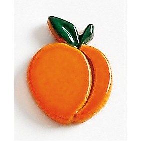 Painted Small Peach Cast Lapel Pin