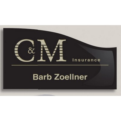 Plastic Name Tag w/Bar Pin (3" x 1")