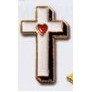 Stock Cross w/ Heart Lapel Pins