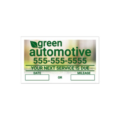 Service Reminder Sticker - Static Cling (1 1/2"x2 1/2")