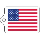 Key Tag American Flag (2 1/4"x 1 1/2") Full Color