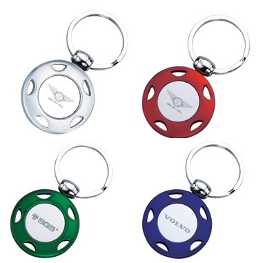 Metal Key Ring w/ Chrome Trim